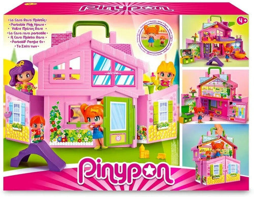 Pinypon Pink House in Suitcase with Doll and Accessories Original 4
