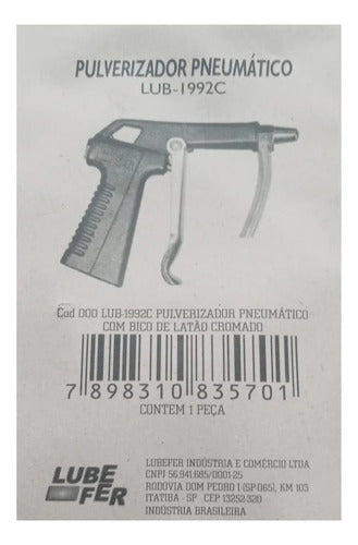 Bico Pistola Com Pulverizadorde Ar Lub-1992c Lubefer 1