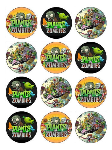 Plancha De Stickers De Plantas Vs Zombies X 20 0