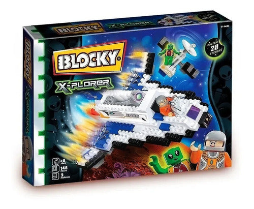 Bloques Para Armar Blocky X-plorer Transbordador 148 Pz Orig 0