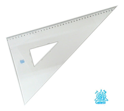 Galletti 40 cm 60° Metric Acrylic Triangle Ruler 1