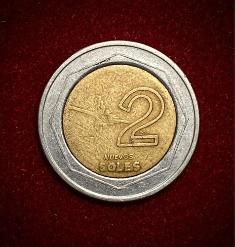 Moneda 2 Nuevos Soles Peru 1995 Bimetalica Km 313 0