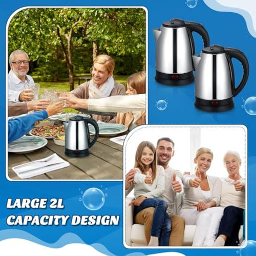 Baquler Electric Kettle Set - 2 Stainless Steel Kettles 4