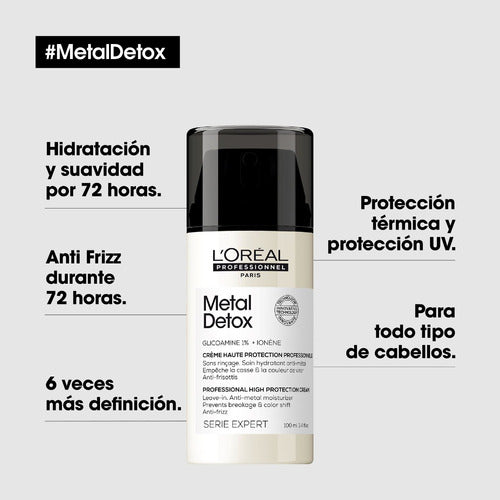 Crema Leave In Alta Proteccion Metal Detox Loreal Pro 100 Ml 1