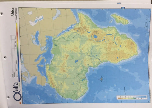 Mapa Escolar N°3 10 Mapas Escolares Político y Físico de África 1