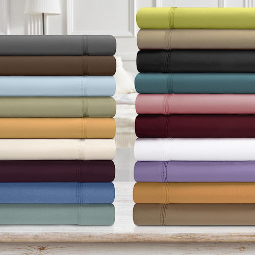 Superior 100% Egyptian Cotton Solid Sheet Set 4