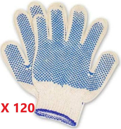 Bulfer Pack of 120 Reinforced Mottled Work Gloves 0