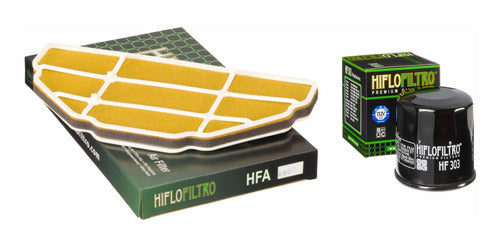 Hiflofiltro Kit Filtros Hf Aire Y Aceite Kawasaki Zx 600 2007 2008 0