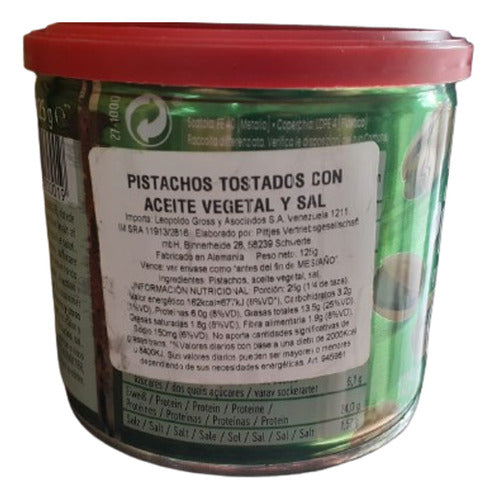 Pistachos Tostados Con Aceite Vegetal Y Sal En Lata 125 G 1