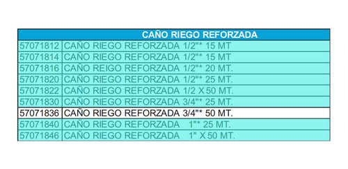 Reinforced Virgin Irrigation Hose Tecnocom 3/4 Inch X 50m 0