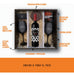 Box Set Vino Santa Julia Tinto Dulce Copas Negras Grabadas 1