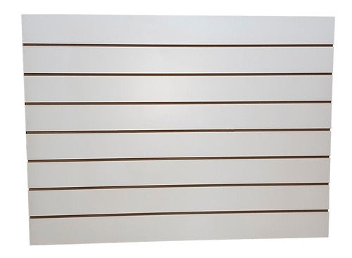 Slotted Panel 90x65 White Melamine - Manufacturers 0