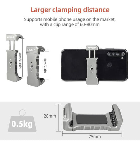 Soporte De Trípode De Teléfono De Aluminio Fifield Con Sopor 1