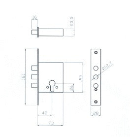 8BLOQ Triple Cylinder Reinforced Lock Kit X2 1