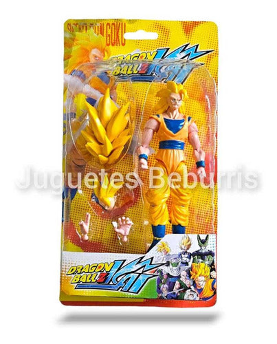 Gokú Super Sayayin Face 3.goku. Articulado. 17cm. C/accesor 2