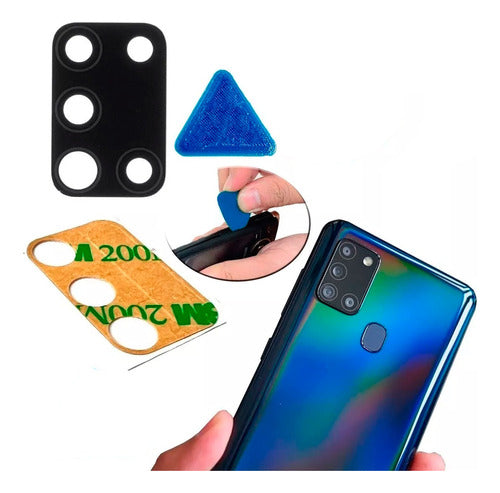 Silihard Compatible Camera Lens Glass for Samsung A21s A217 0