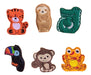 Goodies.Baires Finger Puppets, Jungle Animals x6 Embroidered 0