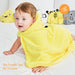 Sunny Zzzzz Hooded Baby Bath Towel and Washcloths Set 3