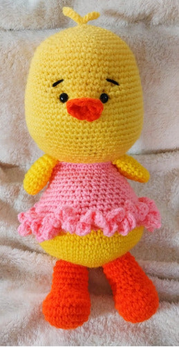 Handmade Amigurumi Chick in Dress 1
