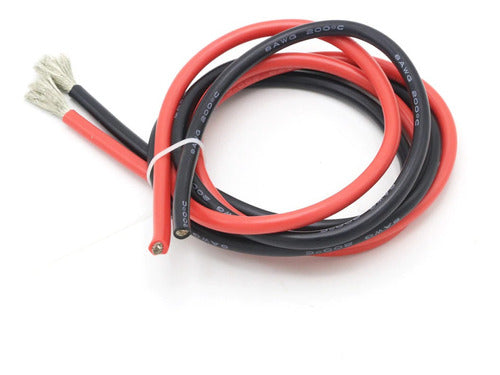 Suma High-Temperature Soldering Cable 24 AWG 200°C 6.53A 50cm Red & 50cm Black 3