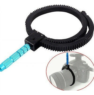 Follow Focus Gear Ring Adjustable Strap W/ Handle For DSLR Camera 0