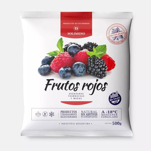 Mix De Frutos Rojos Congelados Solimeno Bolsa 500gr Sin Tacc 0