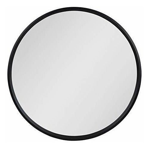 Kate and Laurel Travis Round Wood Wall Mirror, 31.5" 1