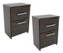 Muebles Orlandi Modern Nightstand Table 1 Drawer 1 Door Pack x2 Loft 0