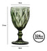 Embossed Wine and Water Goblet - Gray 3