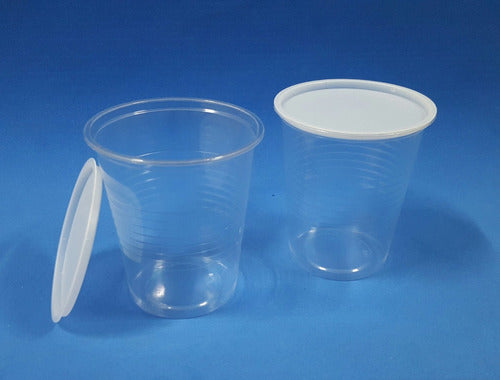 Plastivas Disposable Glasses 180 Cc With Lid (x 100 Units) 3