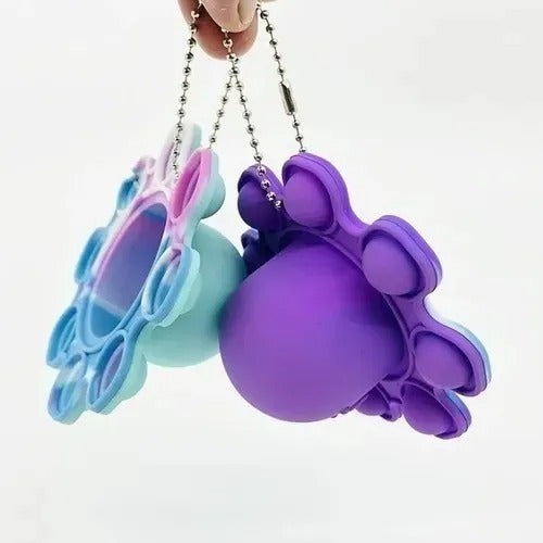 TOYS Eleven Octopus Pop It Keychain Combo X4 Reversible Stress Relief Silicone 2