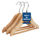 Waggs Pack of 50 Children's Wooden Hangers with Varnish Finish 0