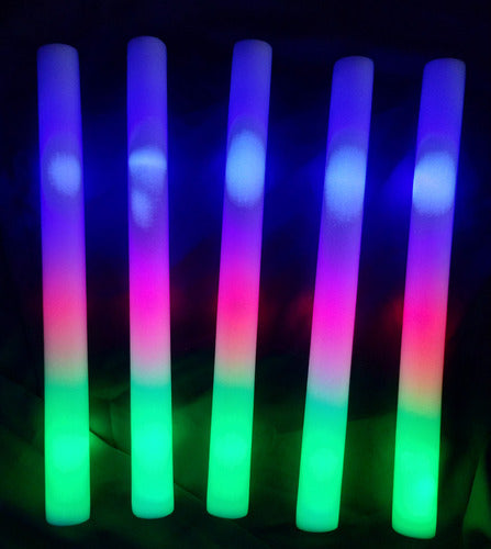 Led Moments 60 Luminescent Foam Sticks - Tricolor LED Party Favors 2