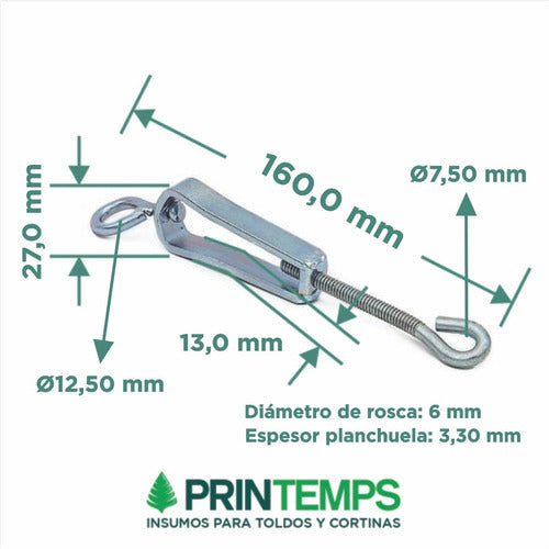 Tensor Para Estirar Alambre Cable De Acero Cuerda Soga X 20 1