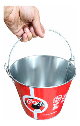 Vintage Coca Cola Russia 2018 Metal Ice Bucket Cooler 3