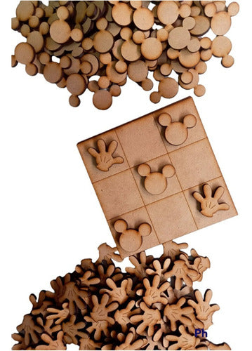 Mickey 50 Tateti Birthday Souvenir Fibrofacil MDF 8x8 0