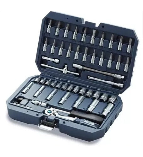 BREMEN® Set 53 Pcs 1/4'' Socket Wrench with Accessories and Bits Model 6728 0