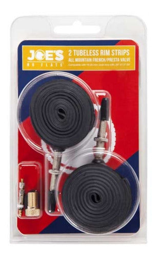 Joe's Tubeless Strips with Presta Valves for MTB 0