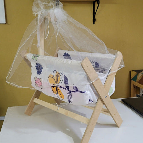 Diverso Foldable Toy Crib with Tulle 1