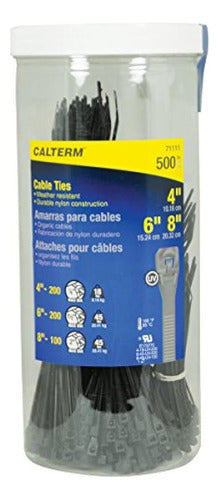 Calterm 71111 Surtido De Ataduras De Cables 4 6 Y 8 Pulgadas 1