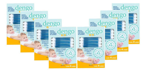 Kit 8 Cxs Hastes Cotonete Bebe Recem Nascido Dengo Baby C/48 0