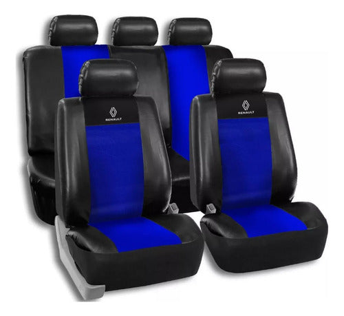 Premium Faux Leather Seat Cover Set for Renault Universal Logan 5