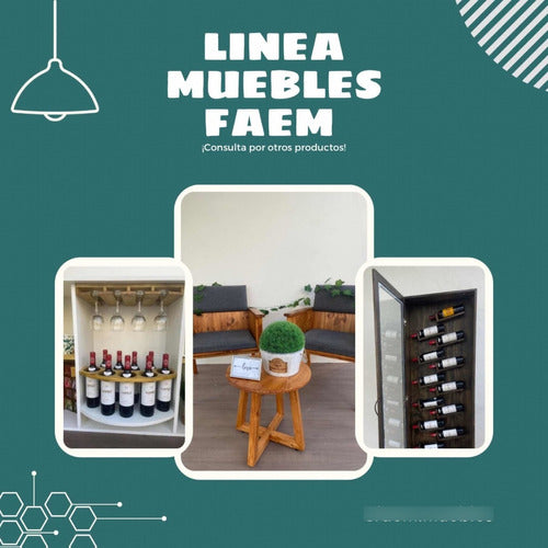 FAEM Nordic Oak Vitrina Bodega Cava Cristalero 7