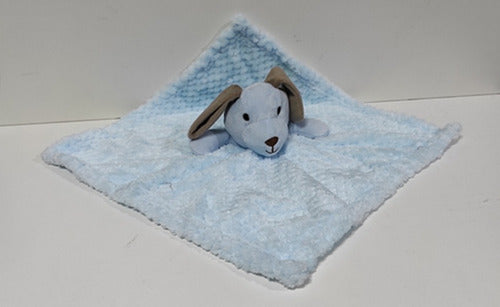 Soft Baby Comfort Blanket Plush Puppy Pink and Blue 2