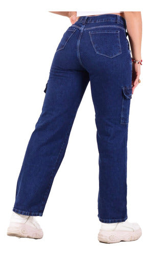 Women's Wide Leg Cargo Jeans High-Rise Wide Cut Pants 10
