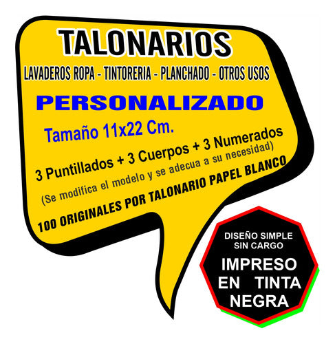 Tecnopress 2000 Ticket Valet Lavadero 3 Cupones Numerado 11x22 1