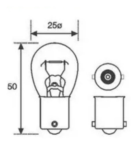 Lampara Kobo Ambar Py21w 24v Bau15s Patas V Ko13496 X10unid 3