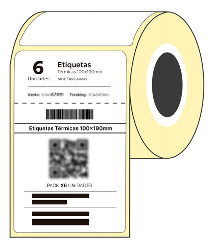 ID GROUP S.A Thermal Labels Mercado Libre Ocasa 100 X 190 Mm - 6 Rolls 0