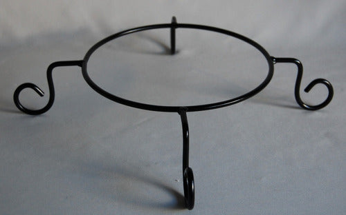 Handcrafted Iron Plate Stand / Display in Black 3