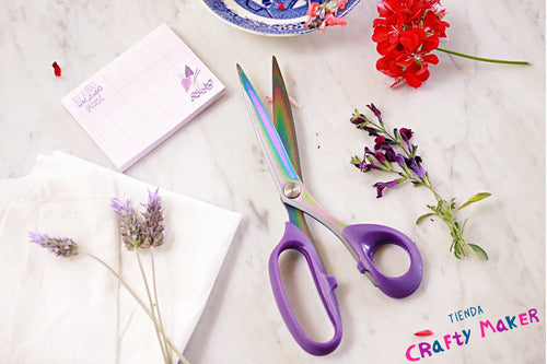 Tienda CraftyMaker Premium Violeta Tailor Scissors Steel Blade 25cm 7